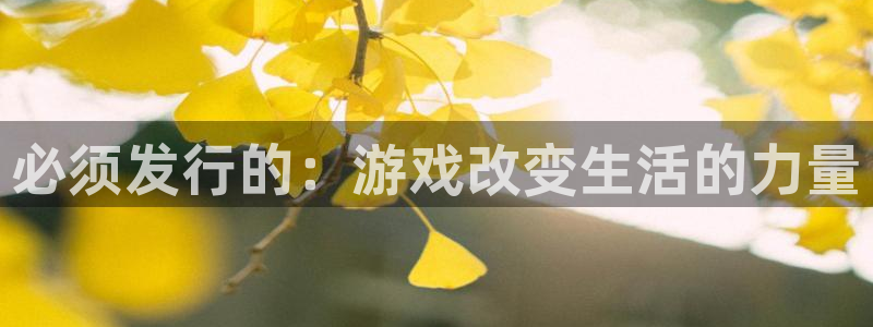 新宝GG官网注册平台：必须发行的：游戏改变生活的力量