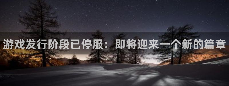新宝GG官网平台代理条件怎么样：游戏发行阶段已停服：即将迎来一个新的篇章